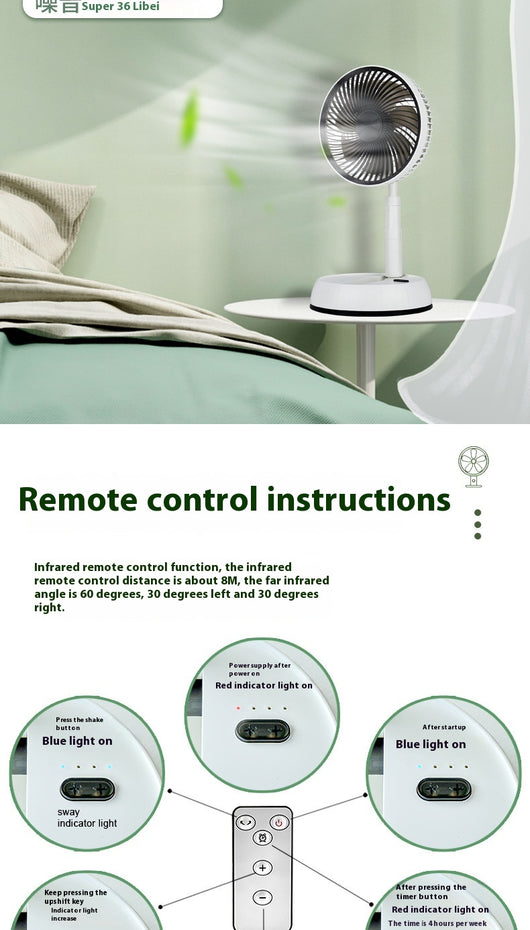 Ventilador de Escritorio Plegable y Portátil con Control Remoto - Image 24