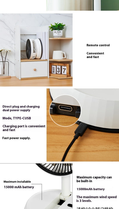 Ventilador de Escritorio Plegable y Portátil con Control Remoto - Image 28