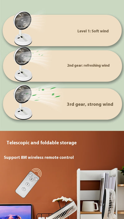 Ventilador de Escritorio Plegable y Portátil con Control Remoto - Image 30