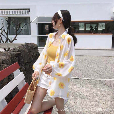 Cardigan Impreso de Protección Solar para Playa - Ropa Ligera de Verano - Image 45
