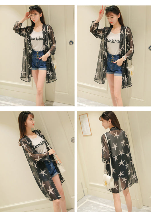 Cardigan Impreso de Protección Solar para Playa - Ropa Ligera de Verano - Image 62