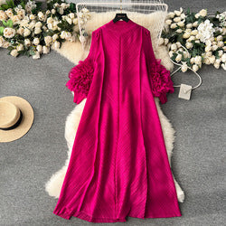 Blusa Slim Fit con Flores 3D y Mangas Abullonadas para Mujer - Image 21