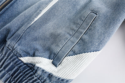 Chaqueta Denim Retro Japonesa con Costuras a Contraste - Image 21