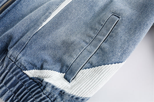Chaqueta Denim Retro Japonesa con Costuras a Contraste - Image 21