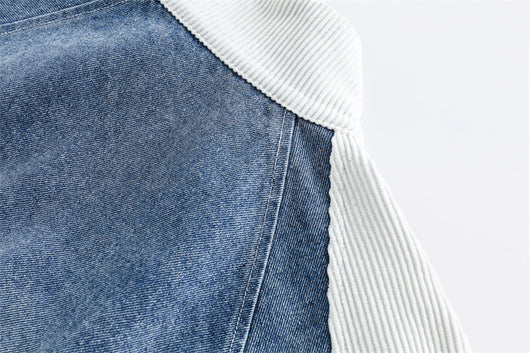 Chaqueta Denim Retro Japonesa con Costuras a Contraste - Image 22