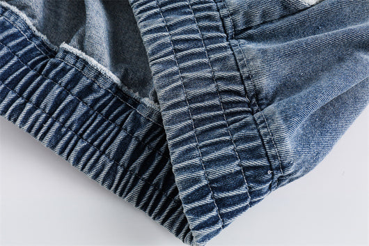 Chaqueta Denim Retro Japonesa con Costuras a Contraste - Image 25