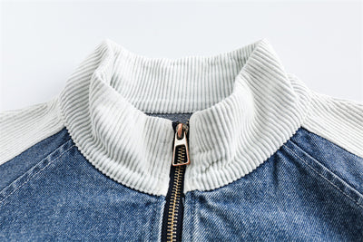 Chaqueta Denim Retro Japonesa con Costuras a Contraste - Image 26