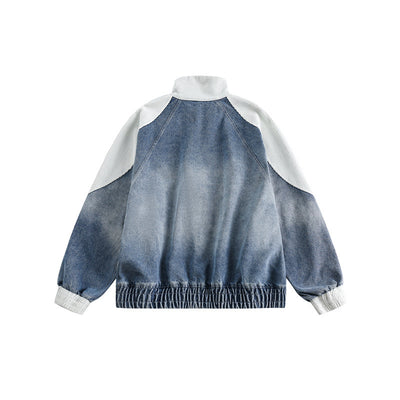 Chaqueta Denim Retro Japonesa con Costuras a Contraste - Image 27