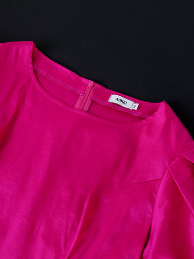 Blusa Satinada con Mangas Farol y Control de Cintura - Image 15