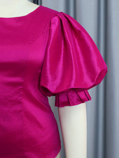 Blusa Satinada con Mangas Farol y Control de Cintura - Image 19