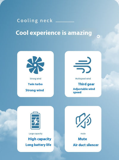 Ventilador Portátil de Cuello con Carga USB para Deportes al Aire Libre - Image 16