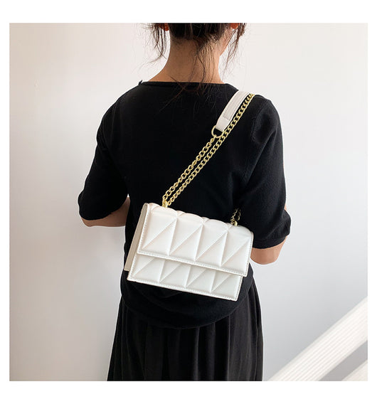 Bolso Bandolera Cuadrado con Cadena - Cartera de Moda Compacta - Image 20