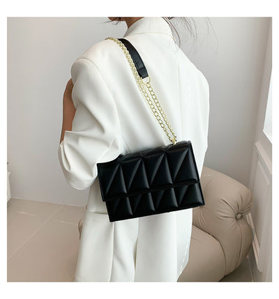 Bolso Bandolera Cuadrado con Cadena - Cartera de Moda Compacta - Image 22