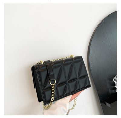 Bolso Bandolera Cuadrado con Cadena - Cartera de Moda Compacta - Image 28