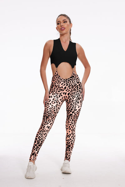 Mono Deportivo Estampado Leopardo para Yoga y Fitness - Image 24