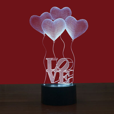 Lámpara Nocturna 3D Táctil Amor Colorida - Image 9
