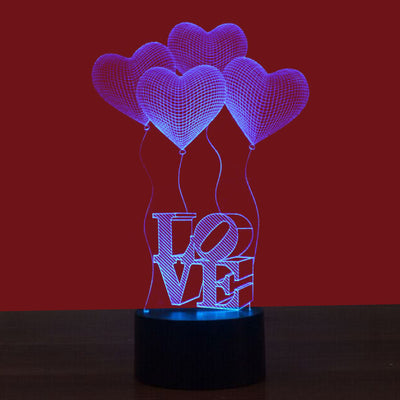 Lámpara Nocturna 3D Táctil Amor Colorida - Image 14