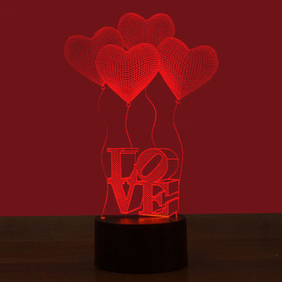 Lámpara Nocturna 3D Táctil Amor Colorida - Image 16