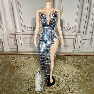 Vestido de Noche Elegante con Lentejuelas y Abertura Lateral - Image 18