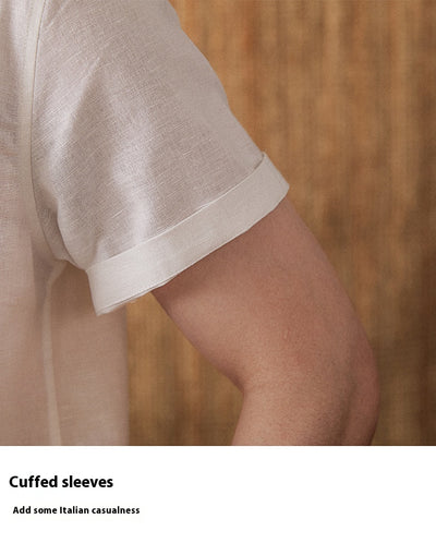 Camisa Cubana de Lino y Algodón para Hombre - Manga Corta Verano - Image 23