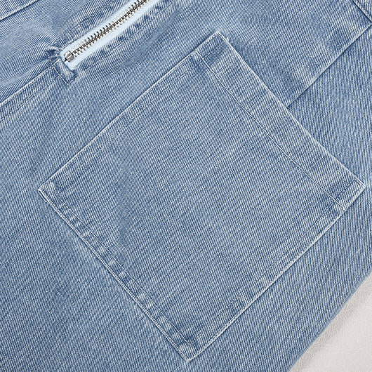 Jumpsuit Denim para Mujer con Escote V y Bolsillo Cremallera - Image 37