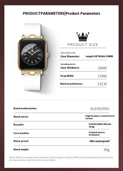 Reloj de Cuarzo para Mujer con Correa de Silicona Trendy - Image 11
