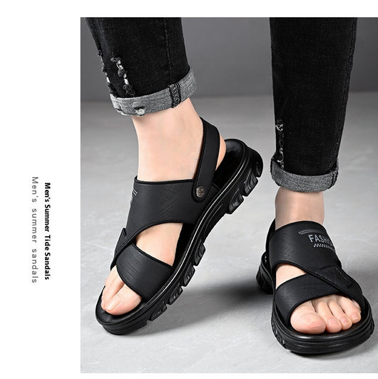 Sandalias de Playa para Hombre en Cuero Vacuno con Suela Suave - Image 14