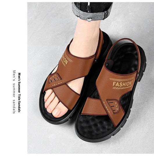 Sandalias de Playa para Hombre en Cuero Vacuno con Suela Suave - Image 15