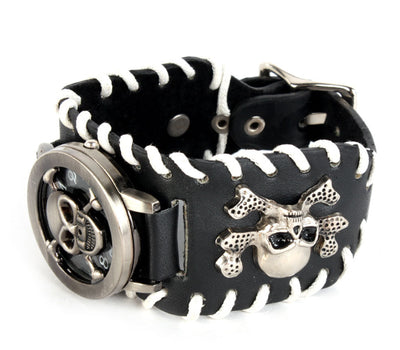 Reloj Calavera con Cadena - Diseño Marrón Clásico - Image 9