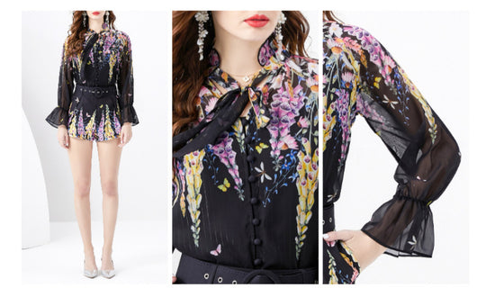 Conjunto Retro de Camisa y Shorts - Traje de Dos Piezas - Image 11