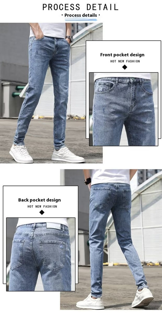 Jeans Claros Hombre Estilo Coreano con Elasticidad - Image 6