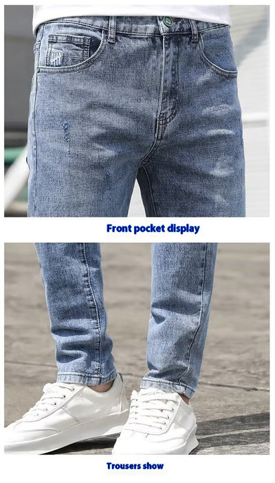 Jeans Claros Hombre Estilo Coreano con Elasticidad - Image 9