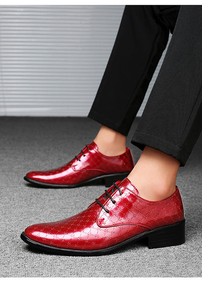 Zapatos Formales de Tacón Alto Puntiagudo en Cuero PU para Hombre - Image 14
