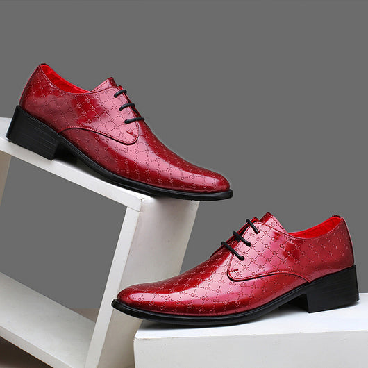 Zapatos Formales de Tacón Alto Puntiagudo en Cuero PU para Hombre - Image 15