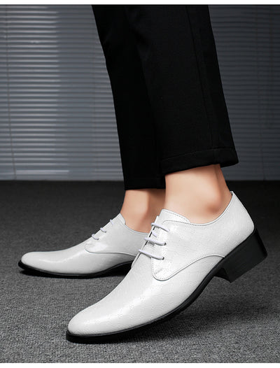 Zapatos Formales de Tacón Alto Puntiagudo en Cuero PU para Hombre - Image 17