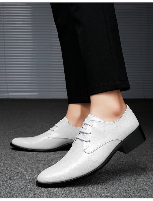 Zapatos Formales de Tacón Alto Puntiagudo en Cuero PU para Hombre - Image 17