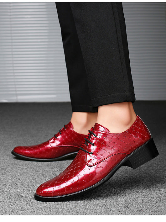 Zapatos Formales de Tacón Alto Puntiagudo en Cuero PU para Hombre - Image 23