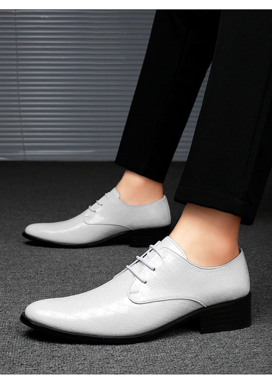 Zapatos Formales de Tacón Alto Puntiagudo en Cuero PU para Hombre - Image 24