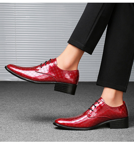 Zapatos Formales de Tacón Alto Puntiagudo en Cuero PU para Hombre - Image 27