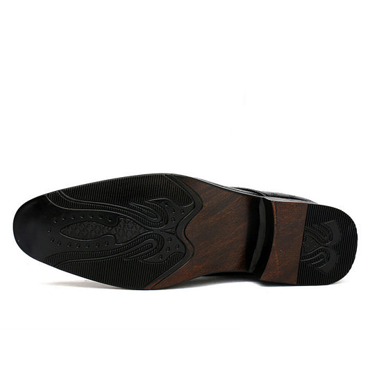 Zapatos Formales de Tacón Alto Puntiagudo en Cuero PU para Hombre - Image 33