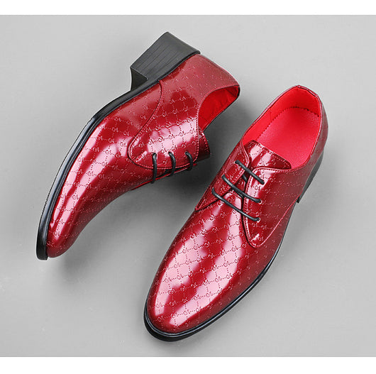 Zapatos Formales de Tacón Alto Puntiagudo en Cuero PU para Hombre - Image 34