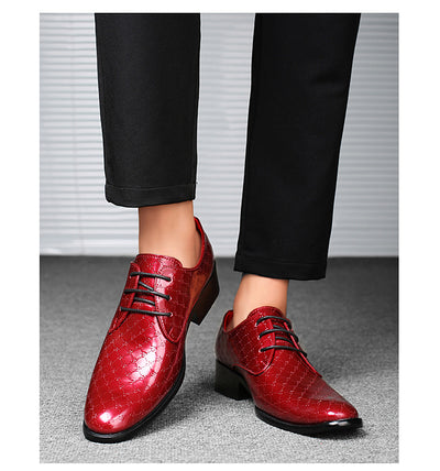 Zapatos Formales de Tacón Alto Puntiagudo en Cuero PU para Hombre - Image 40