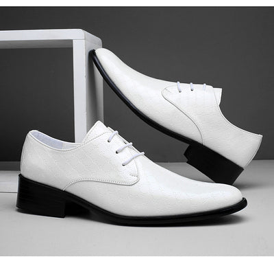 Zapatos Formales de Tacón Alto Puntiagudo en Cuero PU para Hombre - Image 43