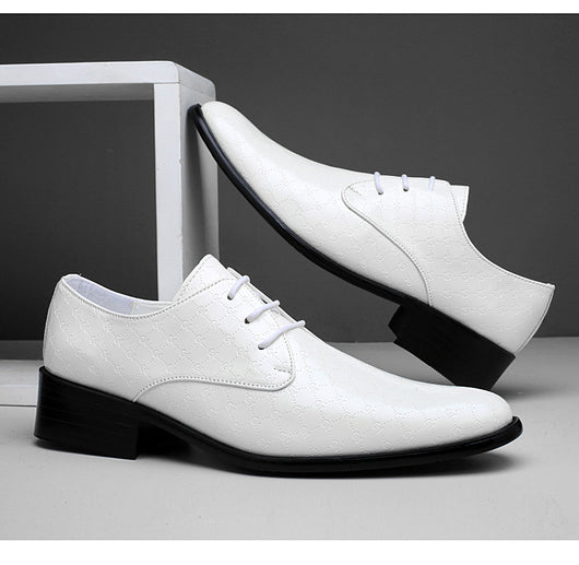 Zapatos Formales de Tacón Alto Puntiagudo en Cuero PU para Hombre - Image 43