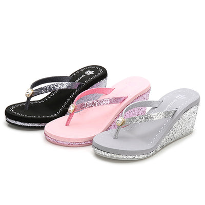 Pantuflas de Tacón Alto con Lentejuelas y Cristales para Mujer - Image 18