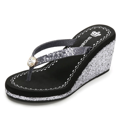 Pantuflas de Tacón Alto con Lentejuelas y Cristales para Mujer - Image 20