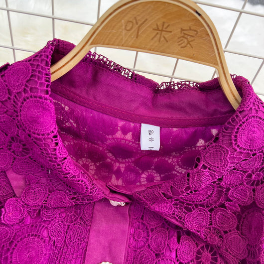 Conjunto Elegante: Blusa Suelta con Encaje y Falda Plisada de Cintura Alta - Image 33