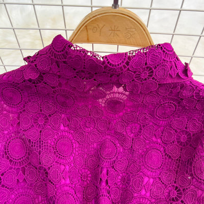 Conjunto Elegante: Blusa Suelta con Encaje y Falda Plisada de Cintura Alta - Image 39