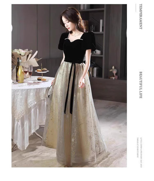 Vestido de Noche Negro Elegante de Lujo Francés para Mujer - Image 22