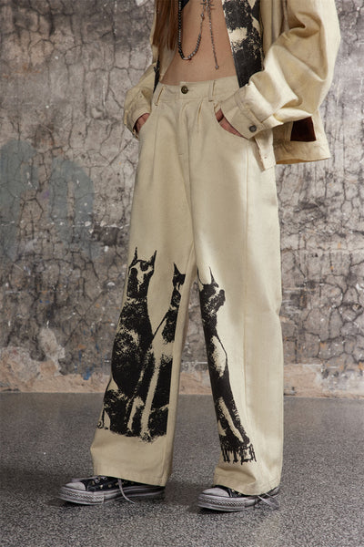 Pantalones Doberman Pinscher Estilo Hip Hop Hombre Oversize - Image 38